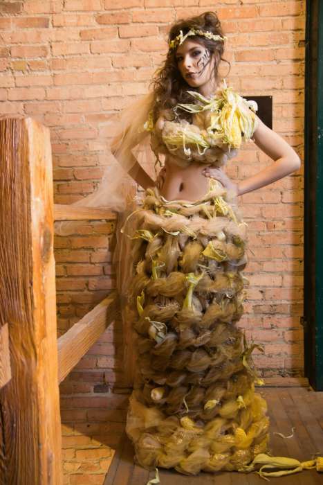 Non-gmo statement Gala and Red Carpet Farmers Market Statement editorial. Young Model Sam.