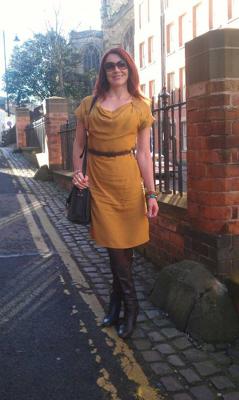 My mustard dress with bangals!