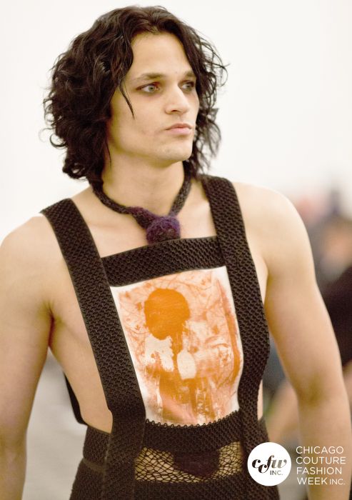 Men's Eco-Couture Solar Developed personalized Print has a photographic art image that is revelaed in the sunlight.