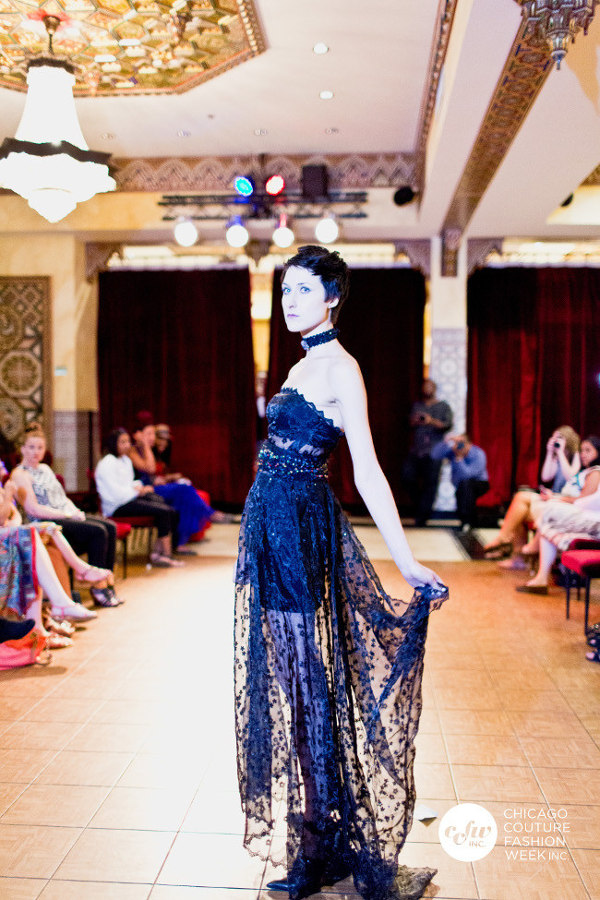 organza vestido negro bordado con separados modestos transparentes